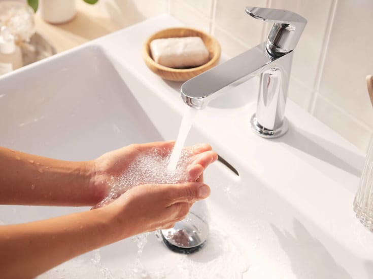 Hansgrohe Rebris S 80 håndvaskarmatur, krom