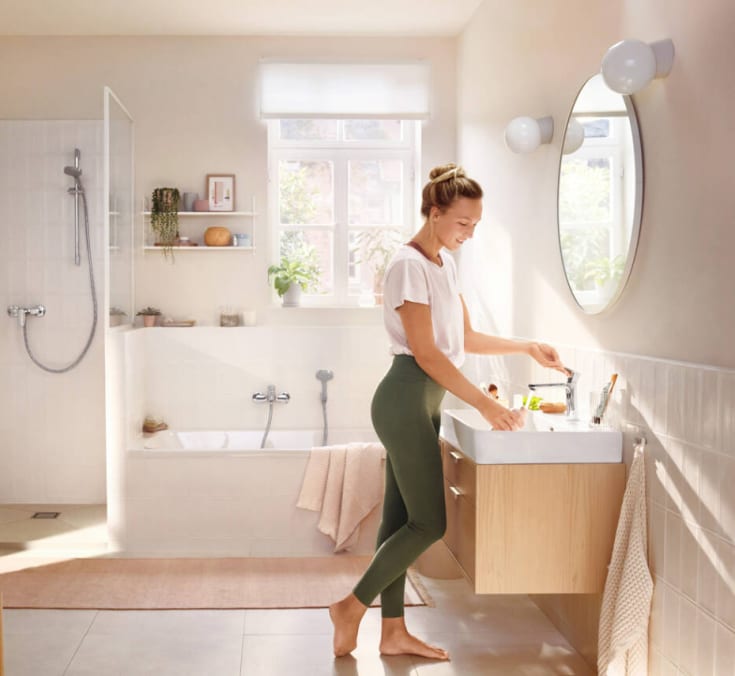Hansgrohe Rebris S 80 håndvaskarmatur, krom