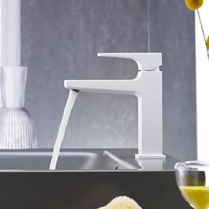 Hansgrohe Metropol 110 tvättställsblandare, matt vit