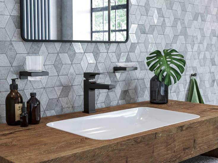 Hansgrohe Metropol 110 tvättställsblandare, bortstat svart krom