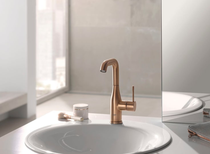 Grohe Essence tvättställsblandare, borstad koppar