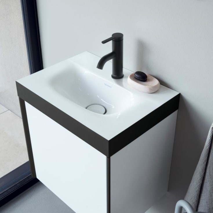 Duravit C.1 servantbatteri small, sort