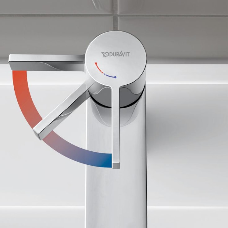 Duravit D-Neo tvättställsblandare, medium, krom