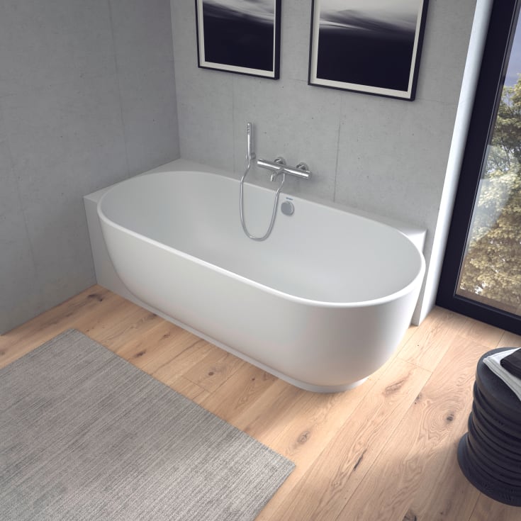 Duravit Luv badekar, 185x95 cm, med panel, venstre, hvit