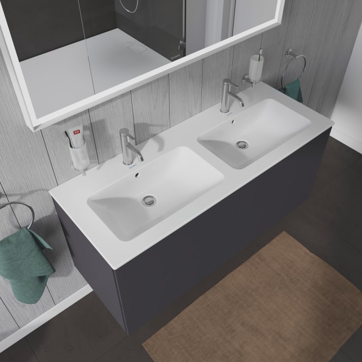 Duravit Me by Stark tvättställ, 130x49 cm, vit