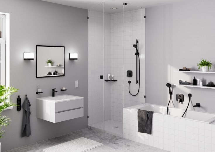 Hansgrohe Logis 100 håndvaskarmatur, mat sort