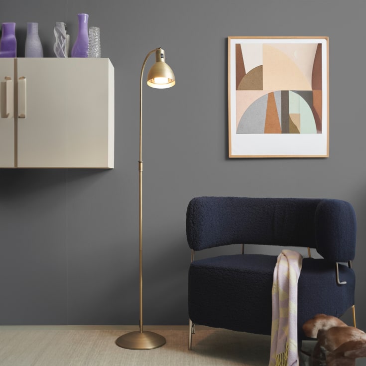 Halo Design Angora golvlampa, antik mässing