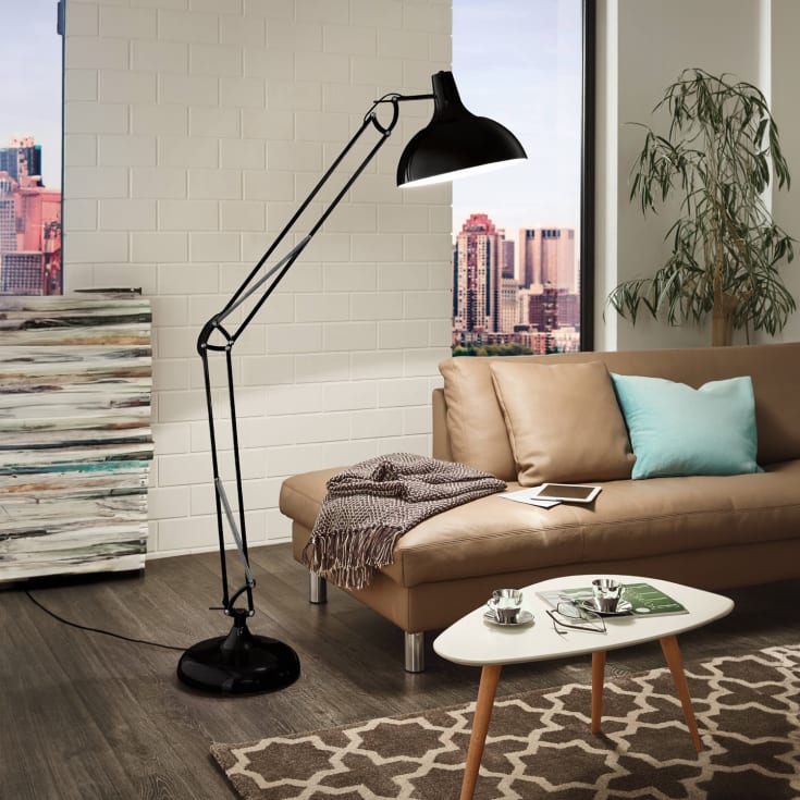 Eglo Borgillio gulv arkitektlampe, sort