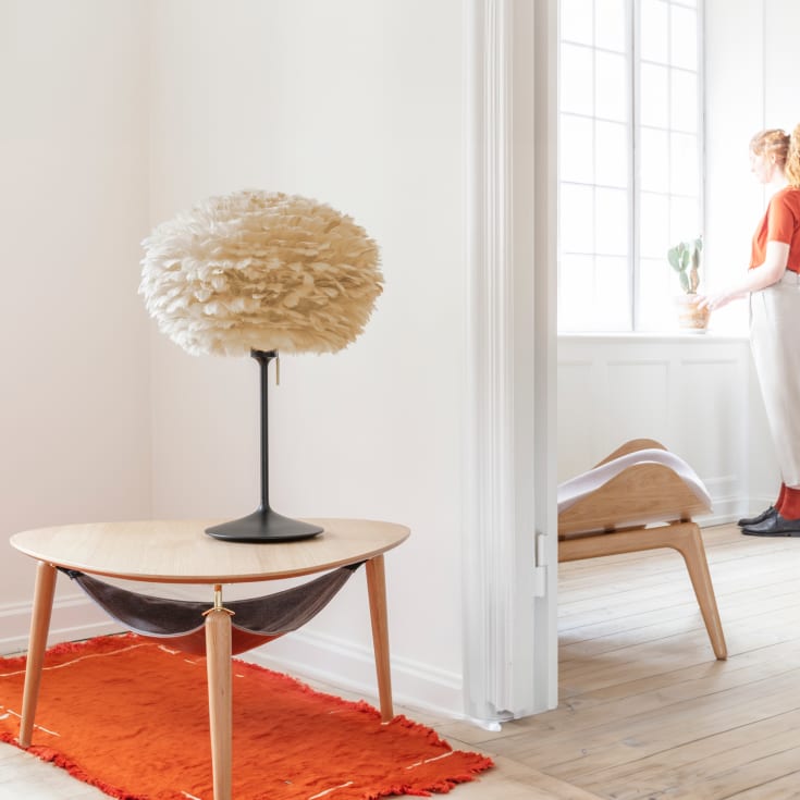 Umage Eos lampeskjerm med fjær, brun, Ø45 cm