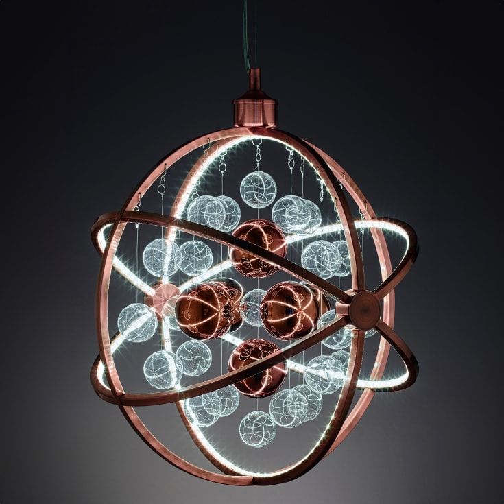 Nielsen Light Galaxy lysekrone, kobber