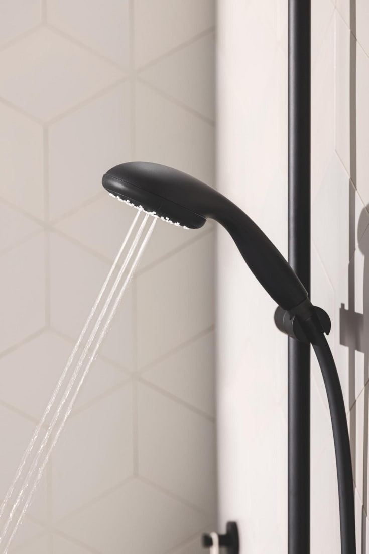 Grohe Vitalio Start 100 håndbruser, vandbesparende, mat sort