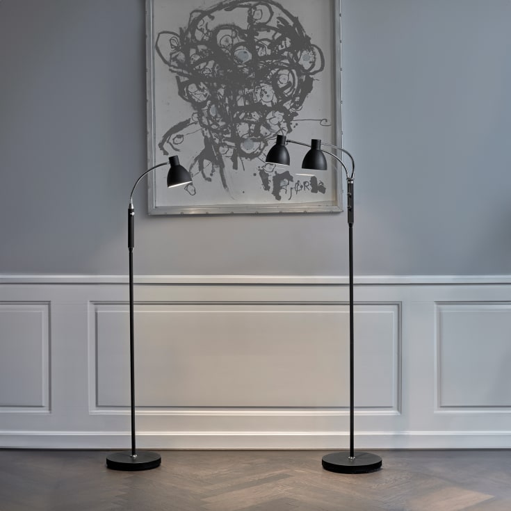 Halo Design Hudson golvlampa, 1-armad, svart