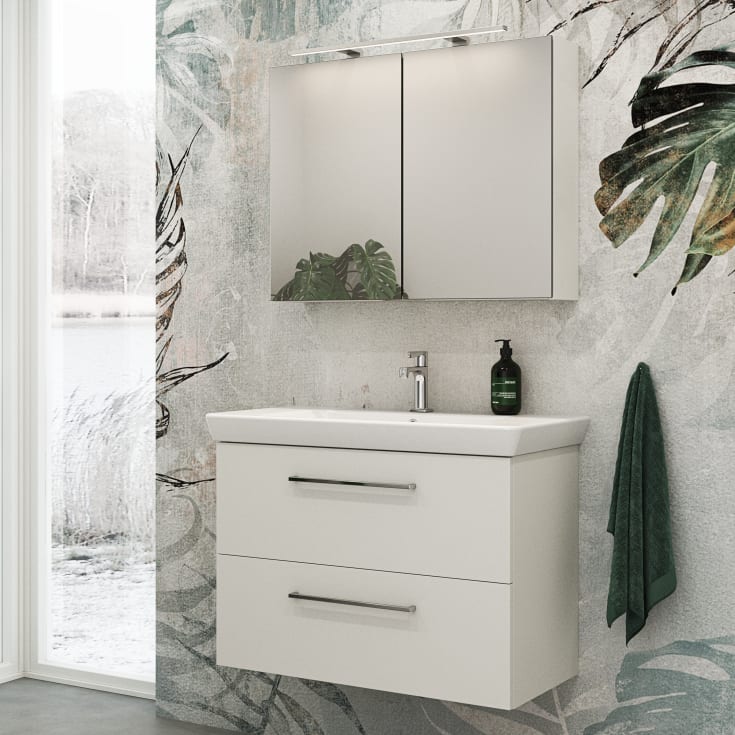 Dansani Mido+ Select speilskap, 80x64 cm, matt hvit