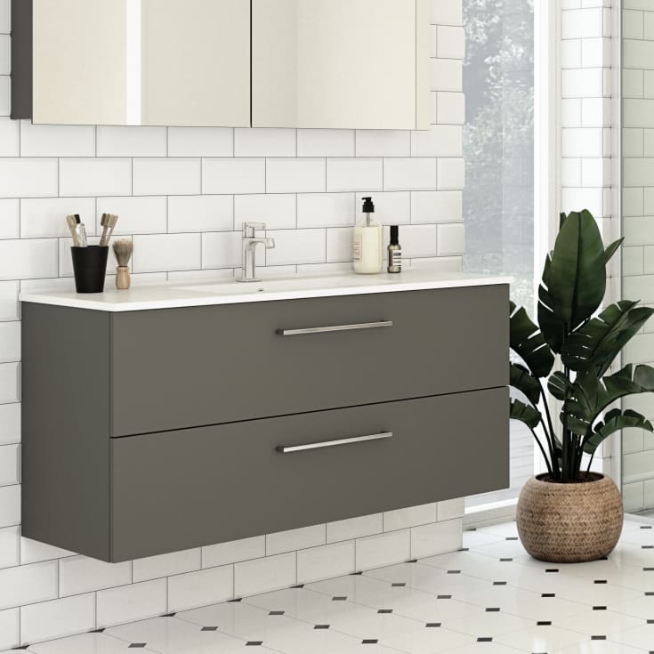 Dansani Mido+ tvättställsunderskåp, 120x44 cm, grå