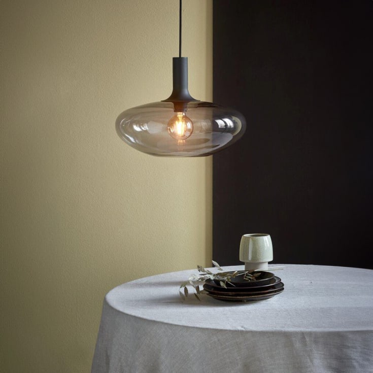 Nordlux Alton pendellampa, rökfärgad, Ø35 cm
