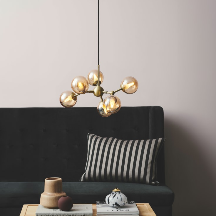 Halo Design Atom Large pendellampa, bärnstensfärgad