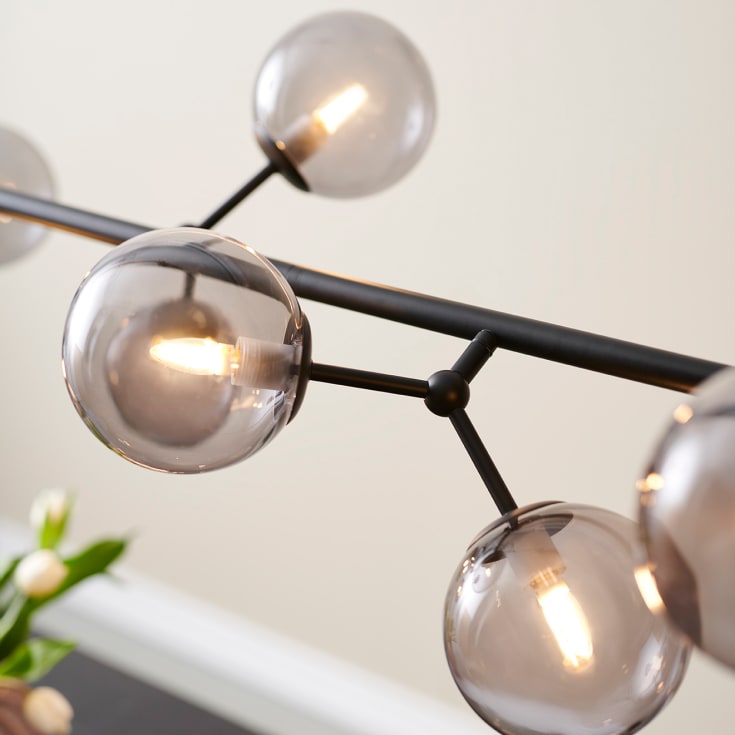 Halo Design Atom mini pendellampa, rökfärgad