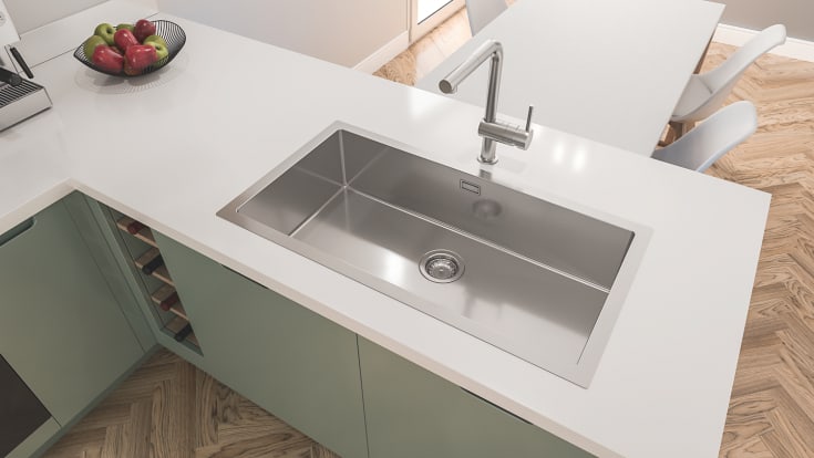 Grohe K700 diskbänk, 86,4x46,4 cm, rostfritt stål