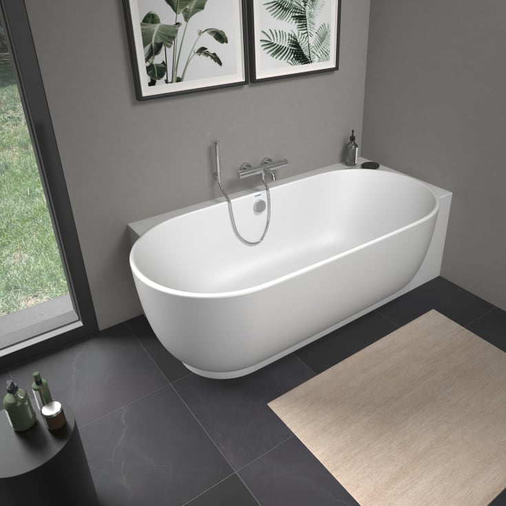 Duravit Luv badekar, 185x95 cm, med panel, høyre, hvit