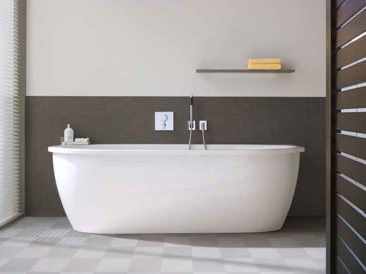Duravit Darling New badekar, med panel, 190x90 cm, hvit