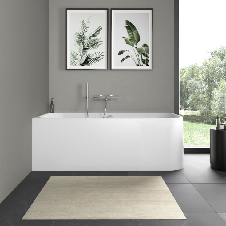 Duravit Happy D.2 badekar, 180x80 cm, med panel, venstre, hvit