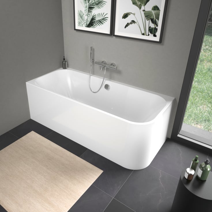 Duravit Happy D.2 badkar, 180x80 cm, vänster, vit