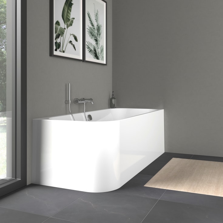 Duravit Happy D.2 badkar, 180x80 cm, höger, vit