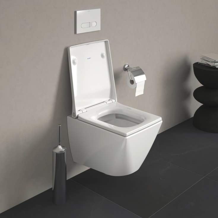 Duravit Viu væghængt toilet, uden skyllekant, rengøringsvenlig, hvid