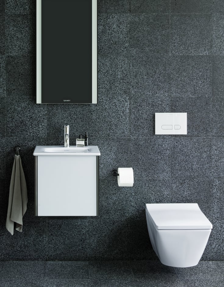 Duravit Viu væghængt toilet, uden skyllekant, rengøringsvenlig, hvid