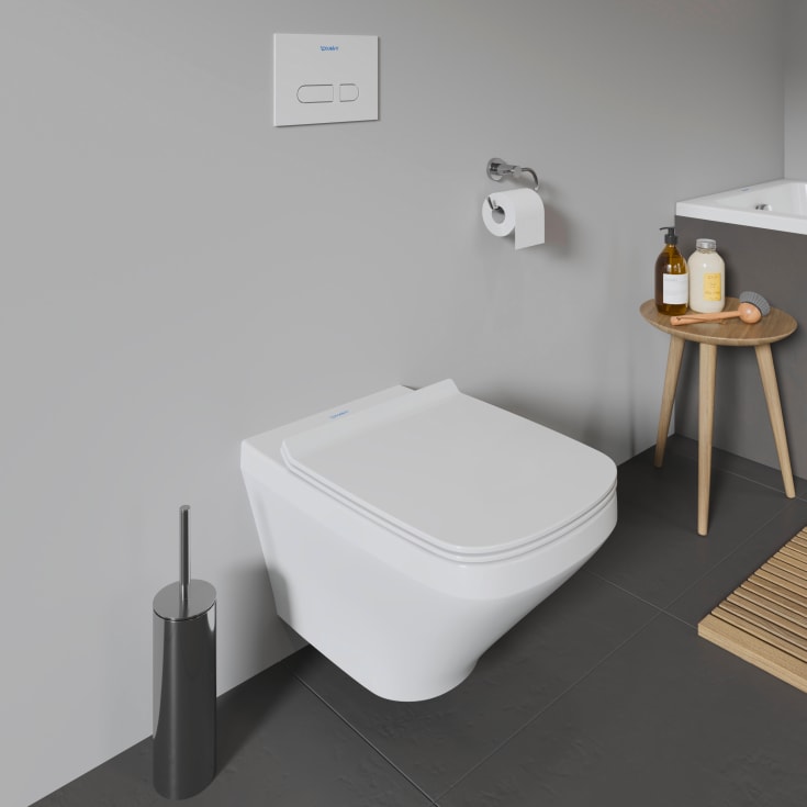 Duravit DuraStyle vägghängd toalett, utan spolkant, rengöringsvänlig, vit