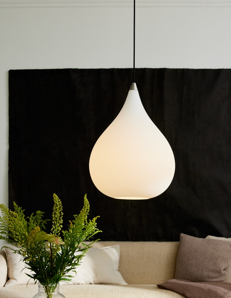 Halo Design Drops pendellampa, glas, Ø38 cm