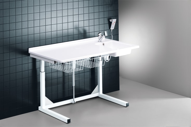 Pressalit Care stellebord, 80x140 cm, hvit