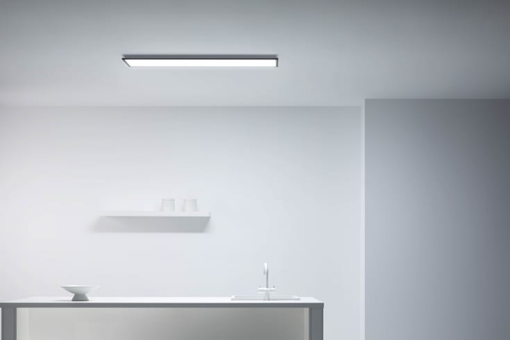 Wiz Superslim panel, justerbar hvid, sort, 120x30 cm