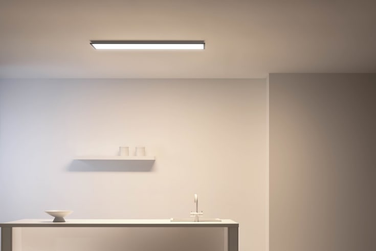 Wiz Superslim panel, justerbar hvid, sort, 120x30 cm