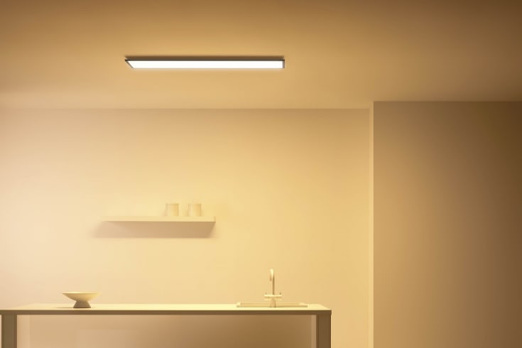 Wiz Superslim panel, justerbar hvid, sort, 120x30 cm