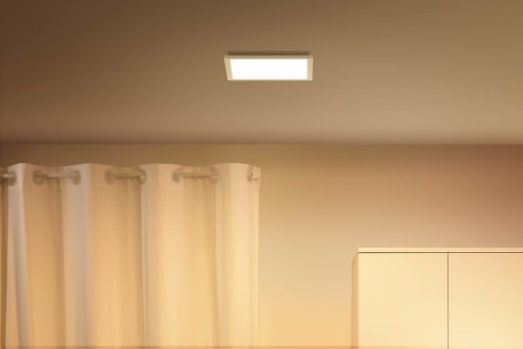 Wiz Superslim panel, justerbar hvid, hvid, 30x30 cm