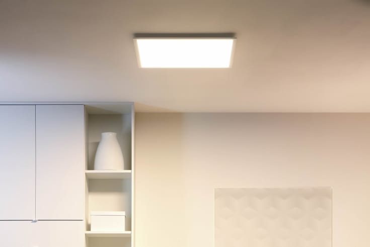 Wiz Superslim panel, justerbar vit, vit, 60x60 cm