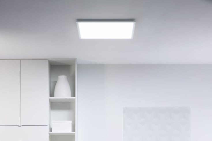 Wiz Superslim panel, justerbar vit, vit, 60x60 cm