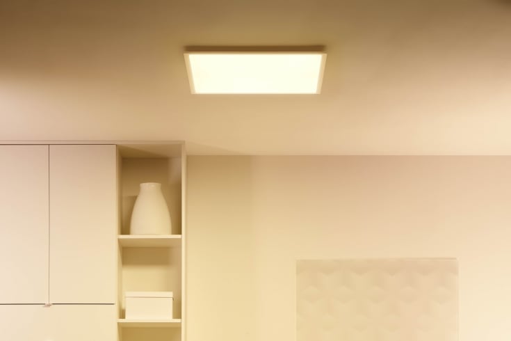 Wiz Superslim panel, justerbar vit, vit, 60x60 cm