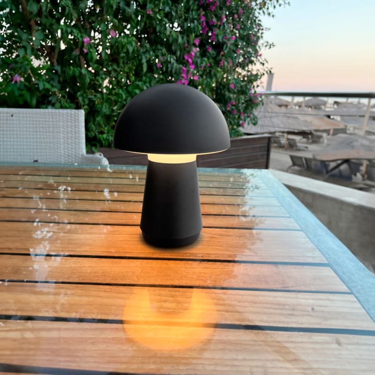 Veli Line uppladningsbar bordslampa, svart