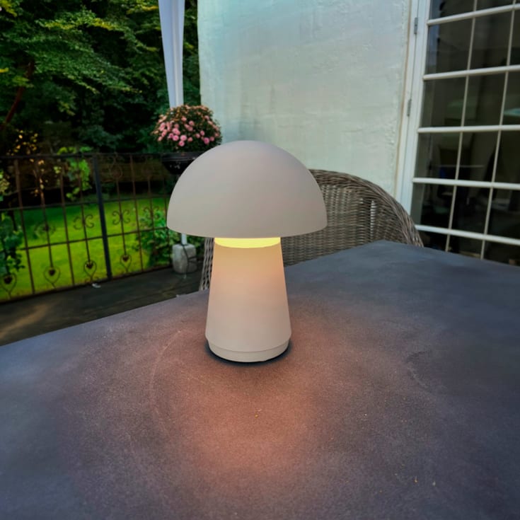 Veli Line oppladbar bordlampe, beige