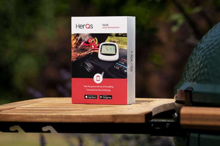 HerQs Easy BBQ, stektermometer med trådlös display, app styrning