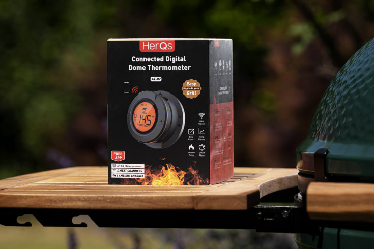 HerQs Dome, rostningstermometer med trådlös display, app styrning