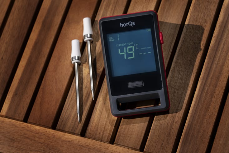HerQs Pin Pro, 2 x stegetermometer med trådløst display, appstyret