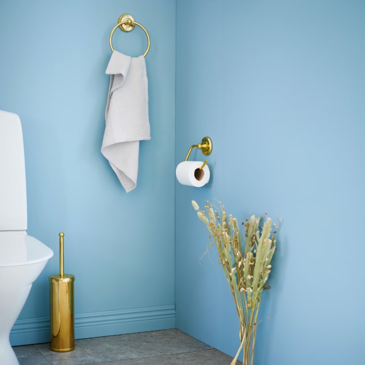 Smedbo Villa toiletrulleholder, poleret messing