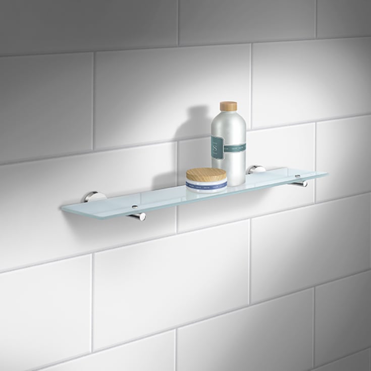 Smedbo Home hylle, krom/glass