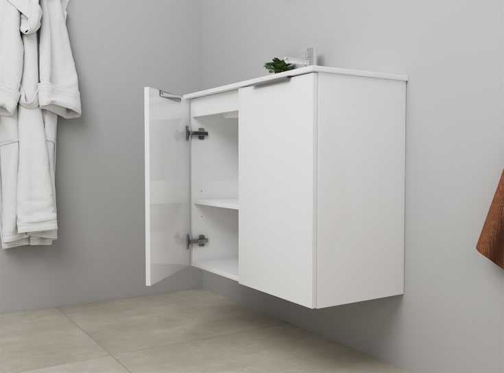 Sanibell Online møbelpakke, 81x36 cm, hvid højglans