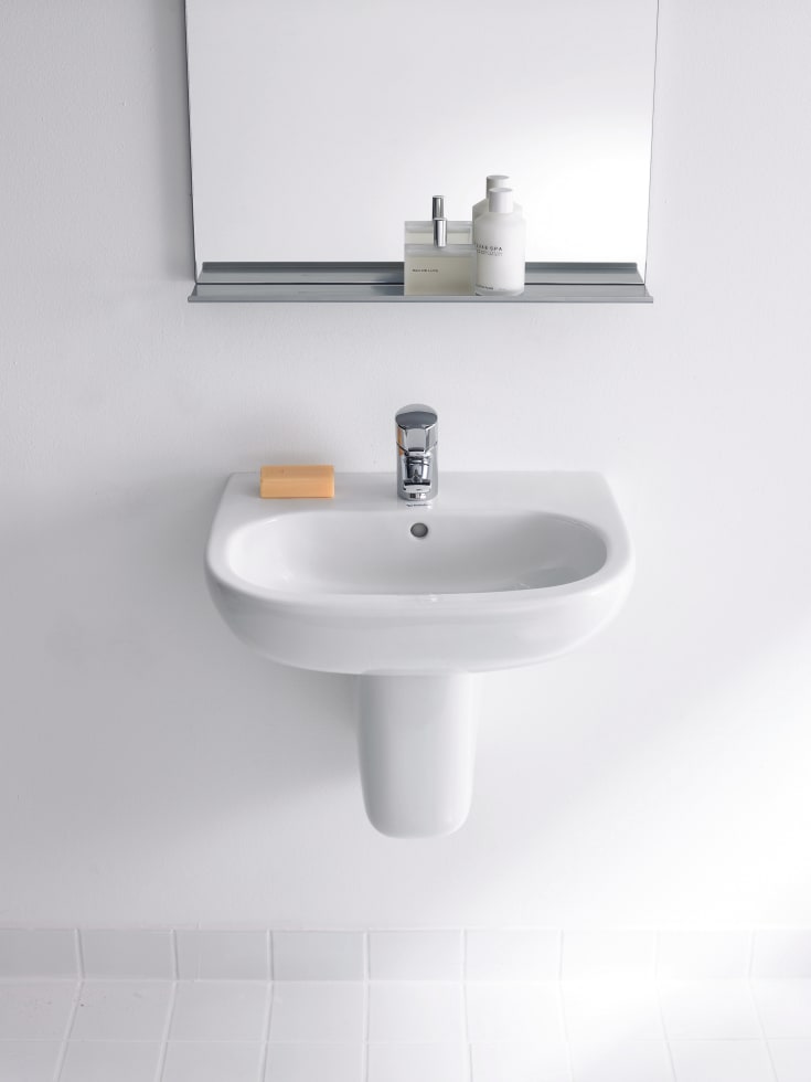Duravit D-Code håndvask, 55x43 cm, hvid