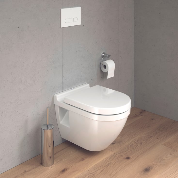 Duravit Starck 3 vägghängd toalett, dold montering, vit