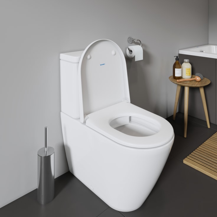 Duravit D-Neo toalett, endast bas, utan spolkant, vit